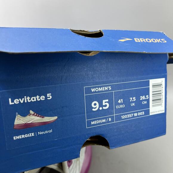 Brooks Levitate 5 Running Shoes Women Size 9.5 Gray Purple Comfort Low Sneakers - Picture 8 of 9